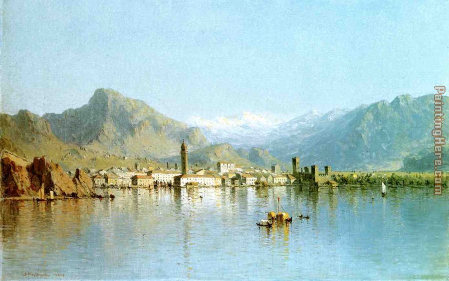 Lago di Garda, Italy painting - Sanford Robinson Gifford Lago di Garda, Italy art painting